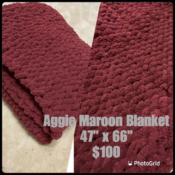 Aggie Maroon Blanket - Picture 1 of 1